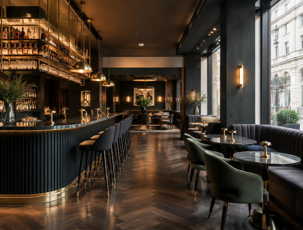 A pristine London hospitality space prepared for opening